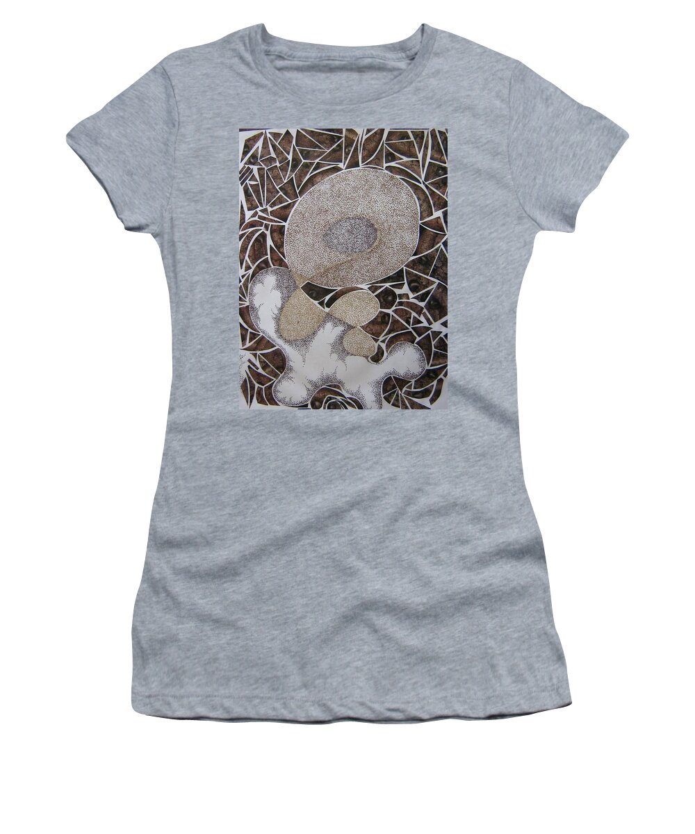 Stipple Women's T-Shirt featuring the mixed media Edible Dreams by Pamela Henry