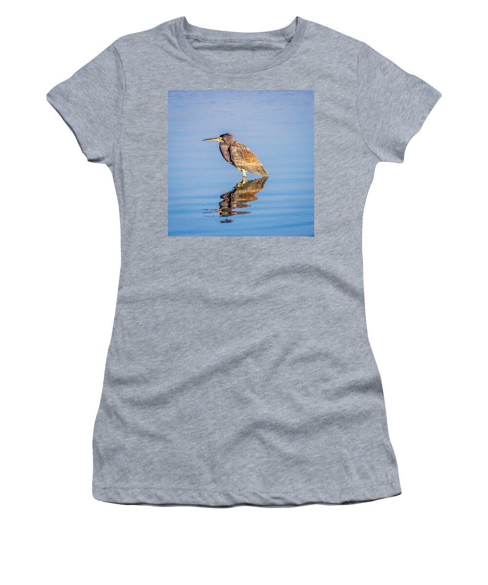 Anastasia Women's T-Shirt featuring the photograph Egretta caerulea by Traveler's Pics