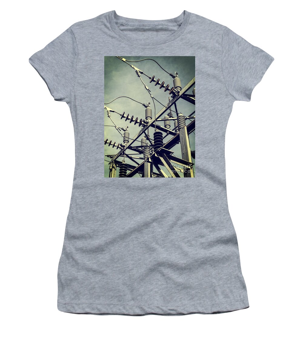 Electric Women's T-Shirt featuring the photograph Electricity by Edward Fielding