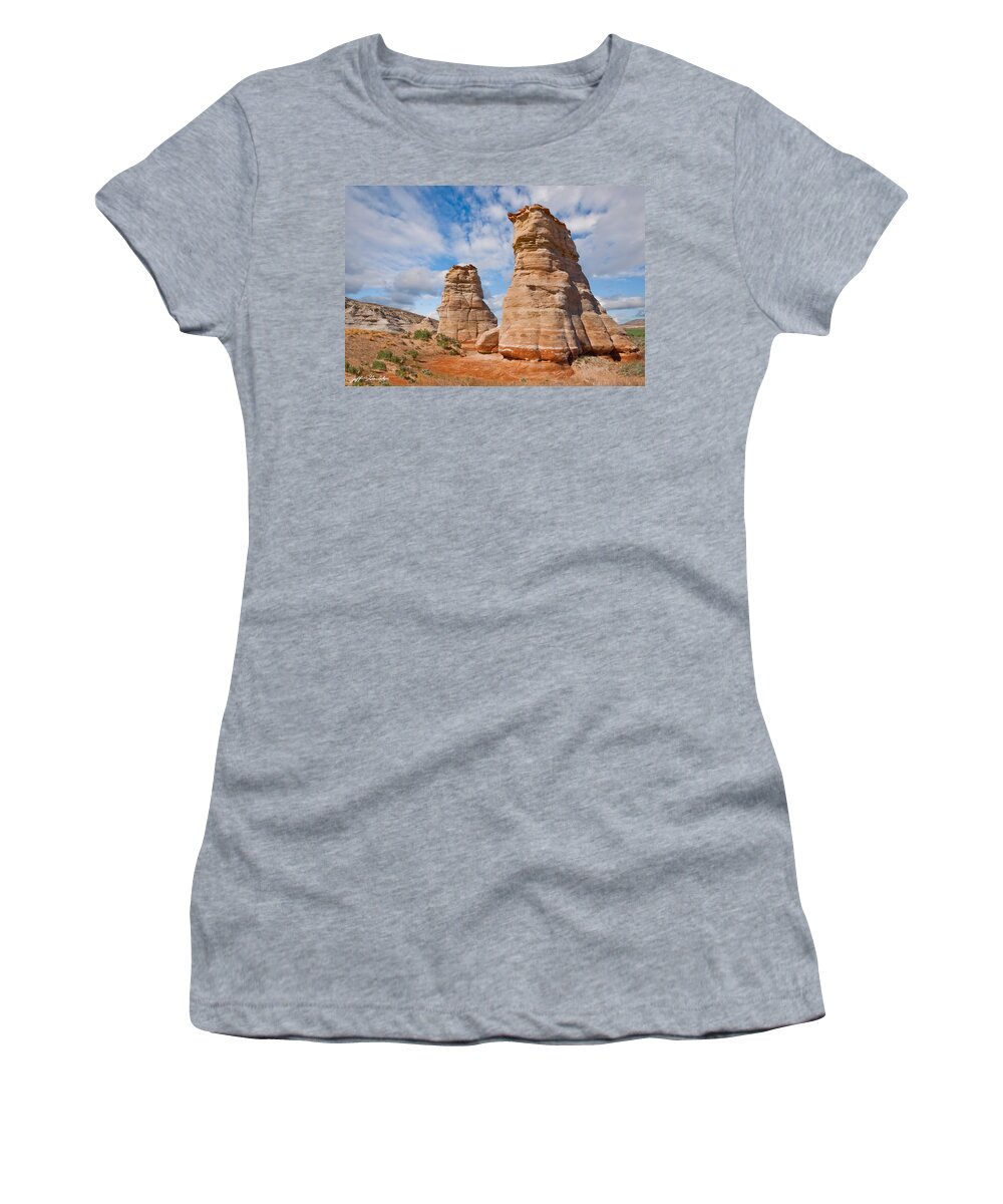 Arid Climate Women's T-Shirt featuring the photograph Elephant's Feet Rock Formation by Jeff Goulden