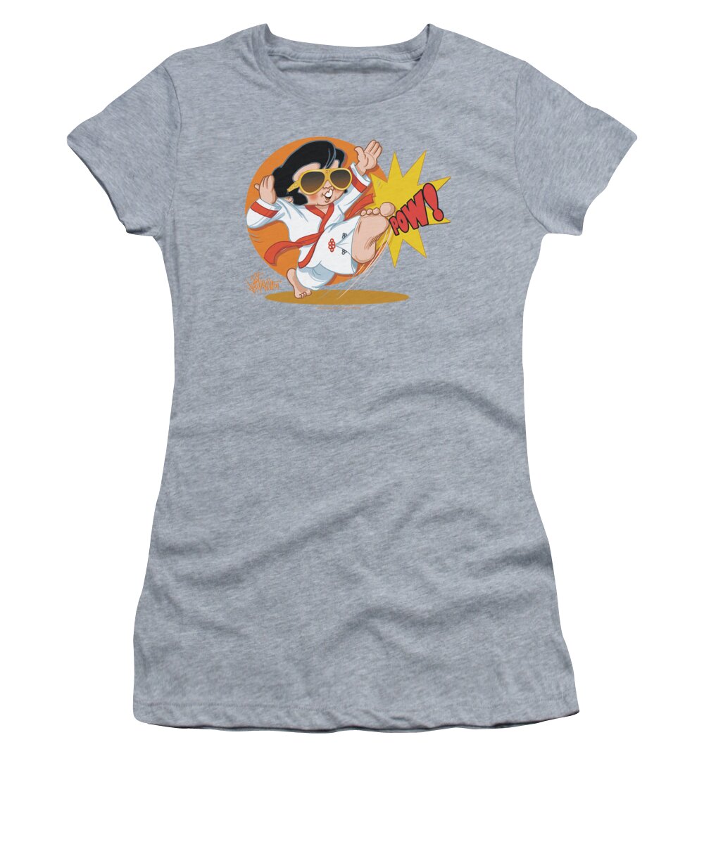  Women's T-Shirt featuring the digital art Elvis - Karate King by Brand A