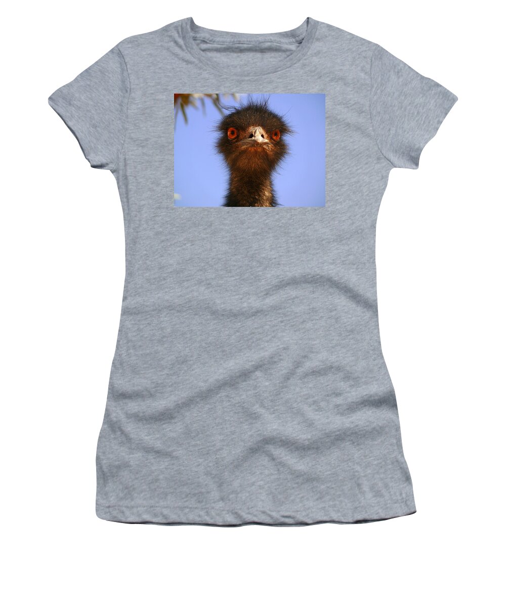 Emu Women's T-Shirt featuring the photograph Emu Upfront by Evelyn Tambour