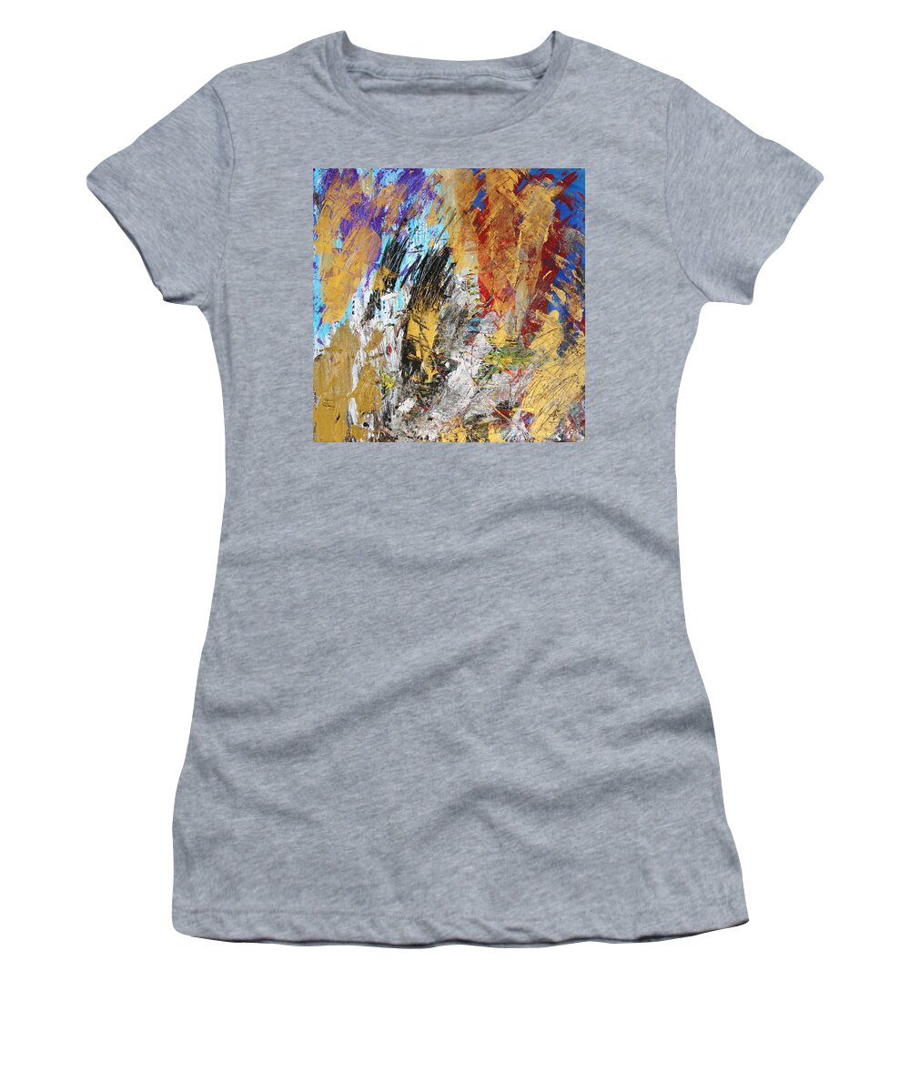 Backdrop Women's T-Shirt featuring the painting Endless Possibilities by Kume Bryant