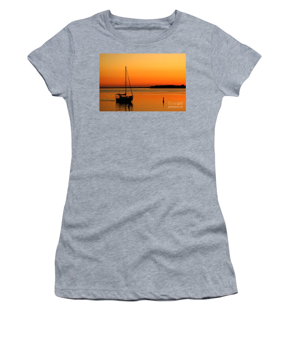 Sunset Women's T-Shirt featuring the photograph Enjoy The Moment 01 by Aimelle Ml