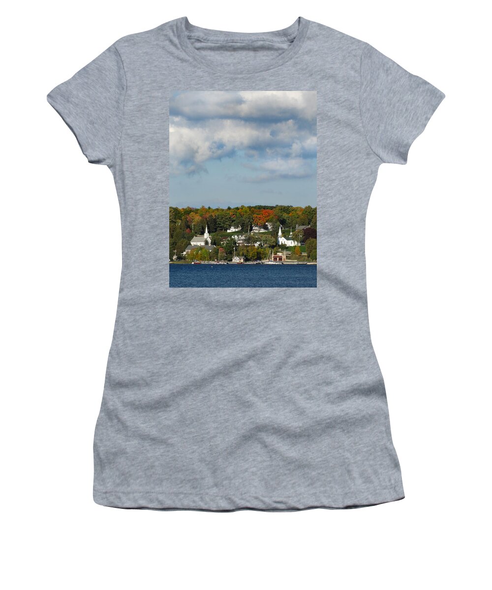 Ephraim Women's T-Shirt featuring the photograph Ephraim Wisconsin in the Fall by David T Wilkinson