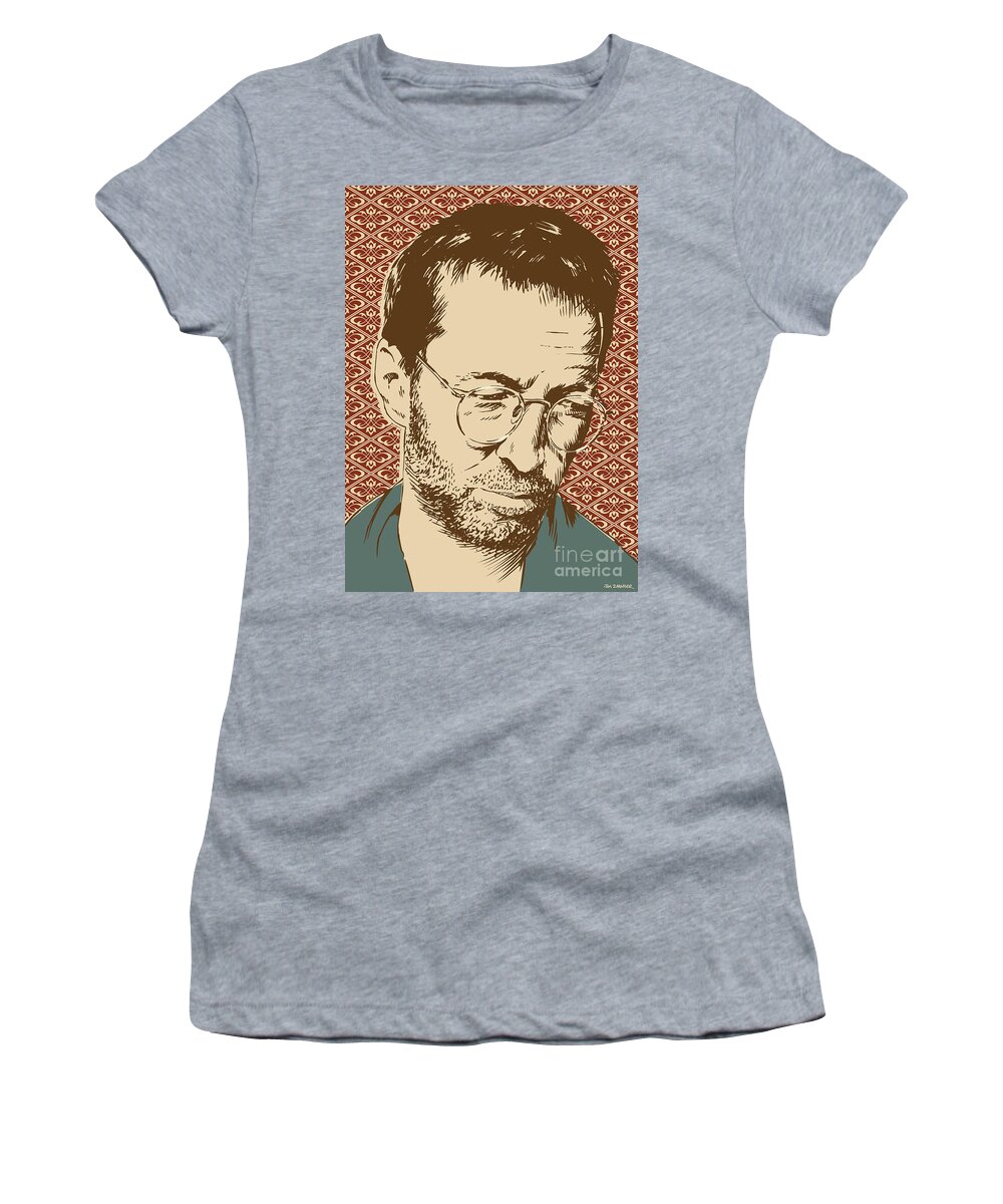 Blues Women's T-Shirt featuring the digital art Eric Clapton by Jim Zahniser