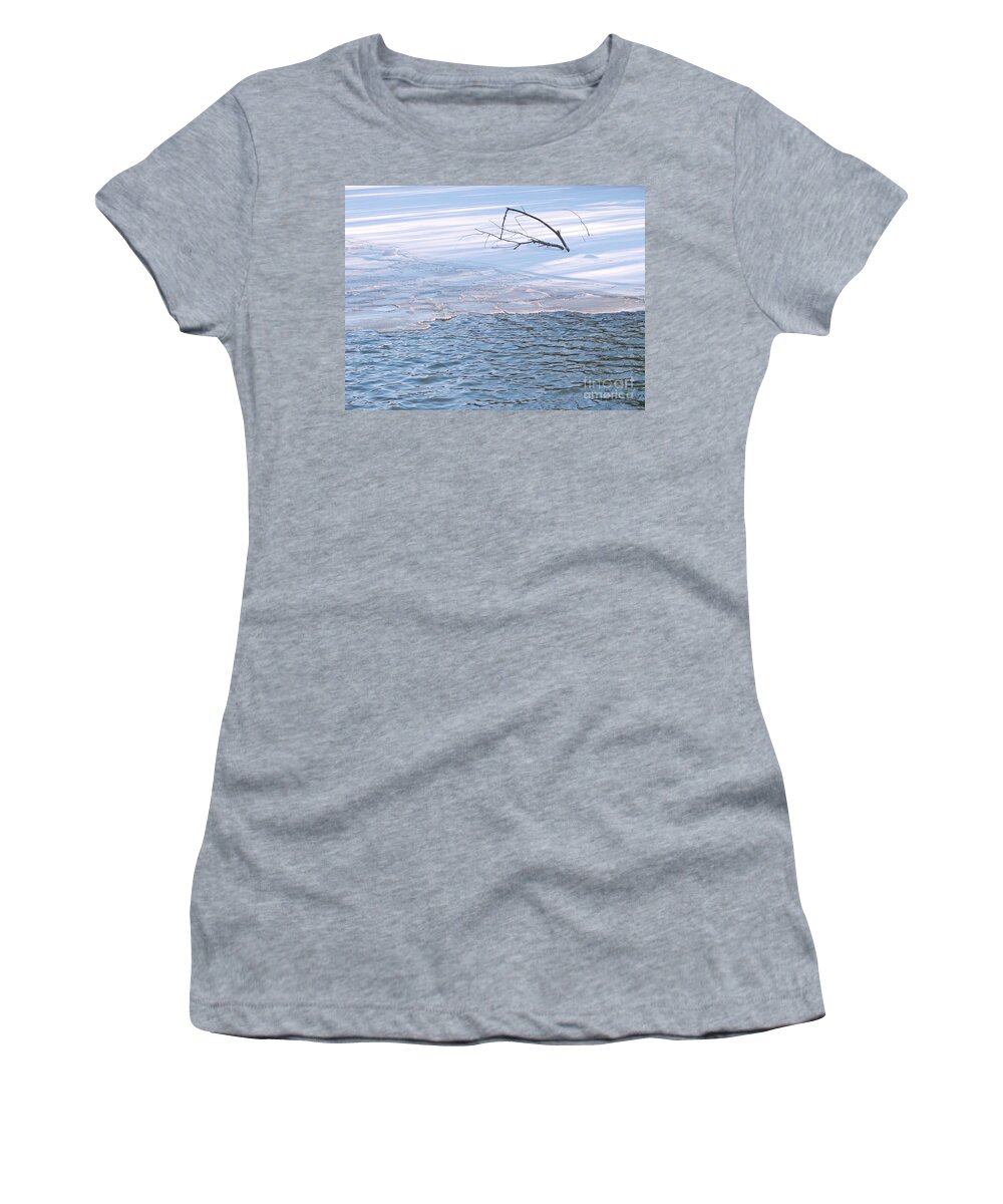 Winter Women's T-Shirt featuring the photograph Evening Shadows by Ann Horn