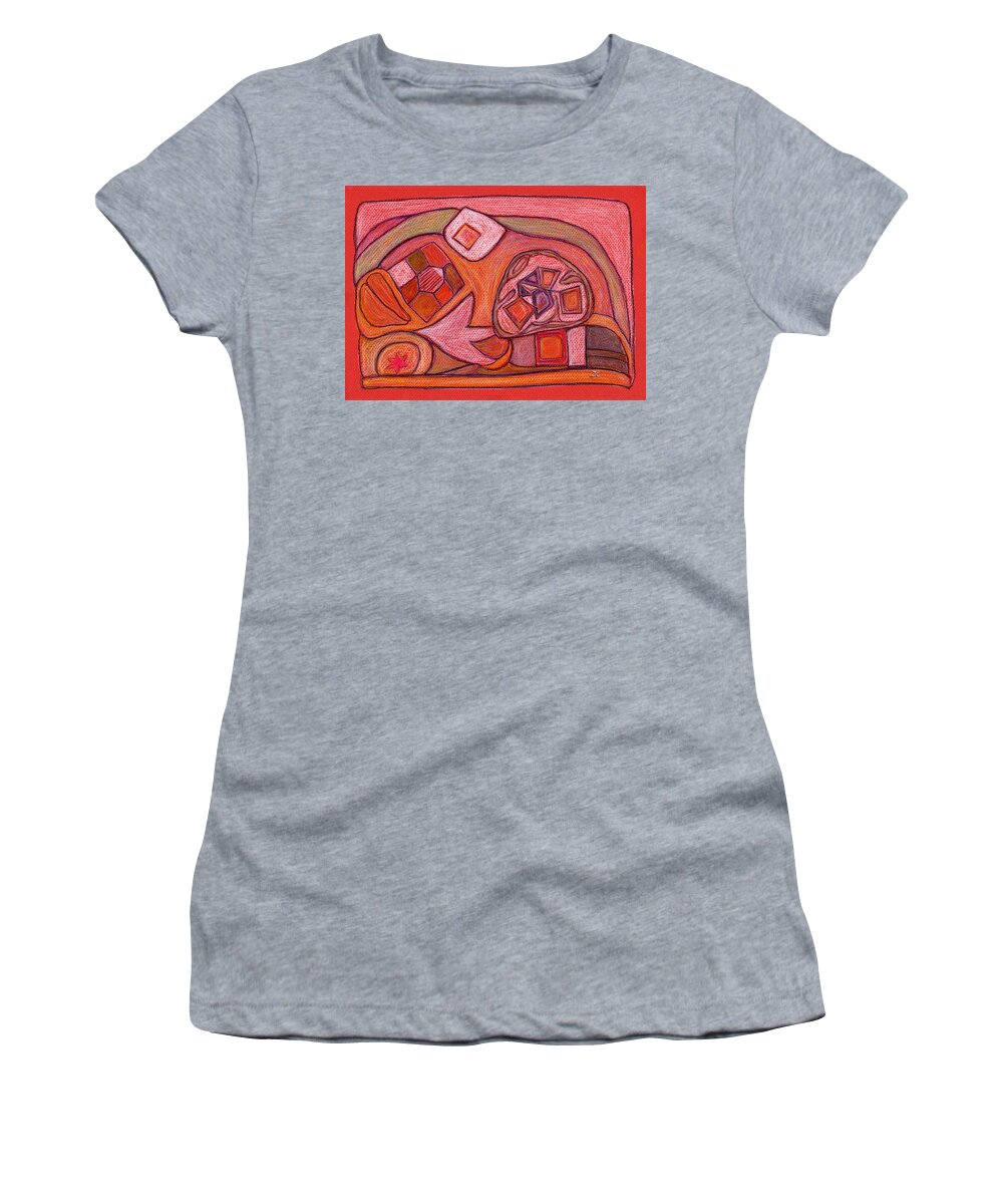 Judith Chantler. Women's T-Shirt featuring the pastel Facing the Desert. by Judith Chantler