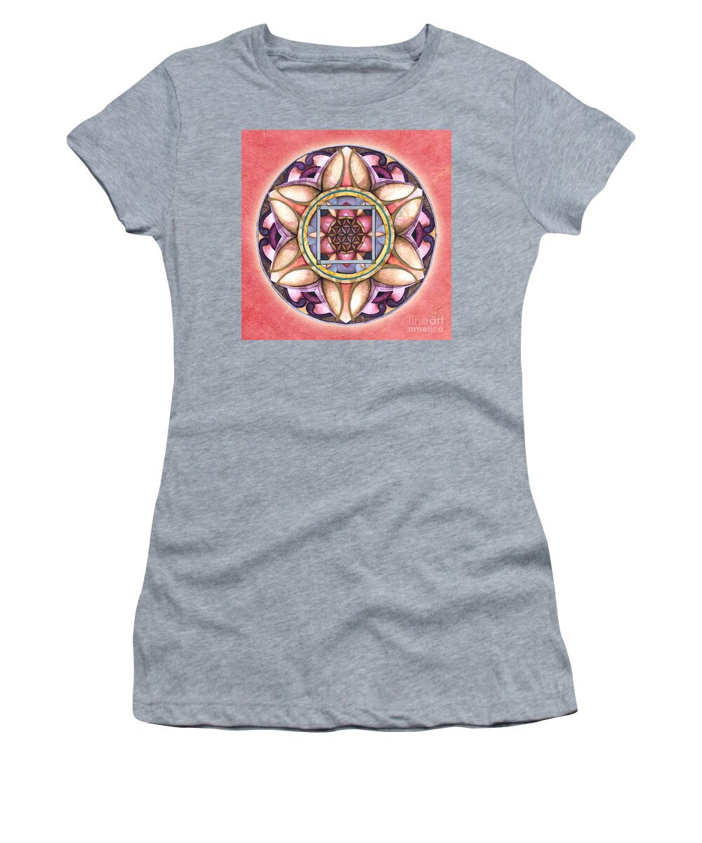 Mandala Art Women's T-Shirt featuring the painting Faith Mandala by Jo Thomas Blaine