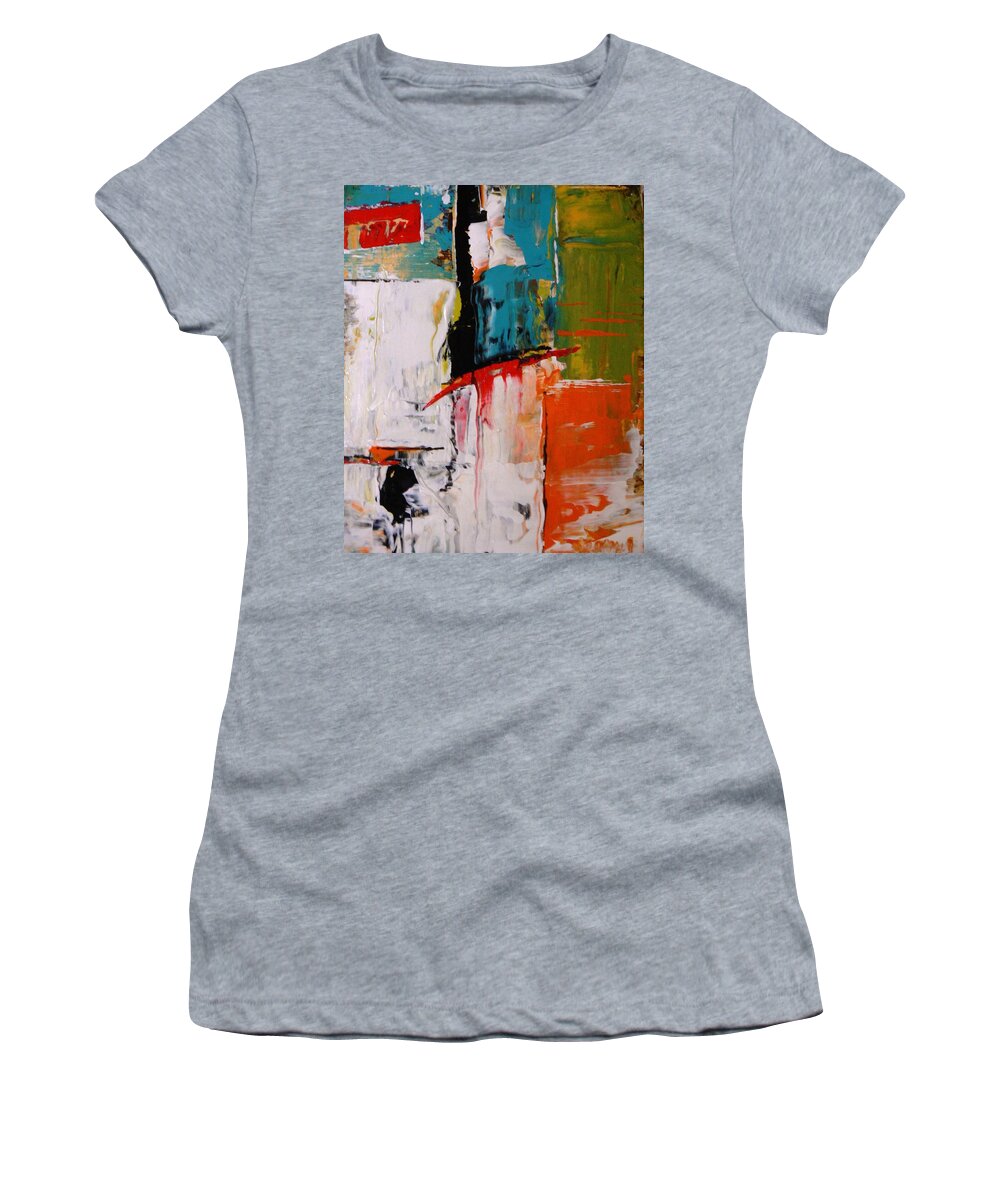 Falls Series Women's T-Shirt featuring the painting Falls IIi by Tia McDermid