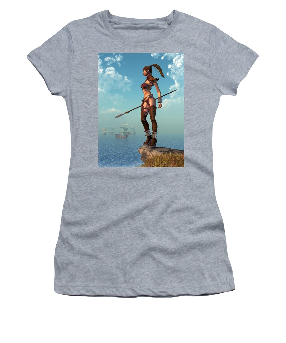 Coast Guard Women's T-Shirt featuring the digital art Fantasy Coast Guard by Kaylee Mason