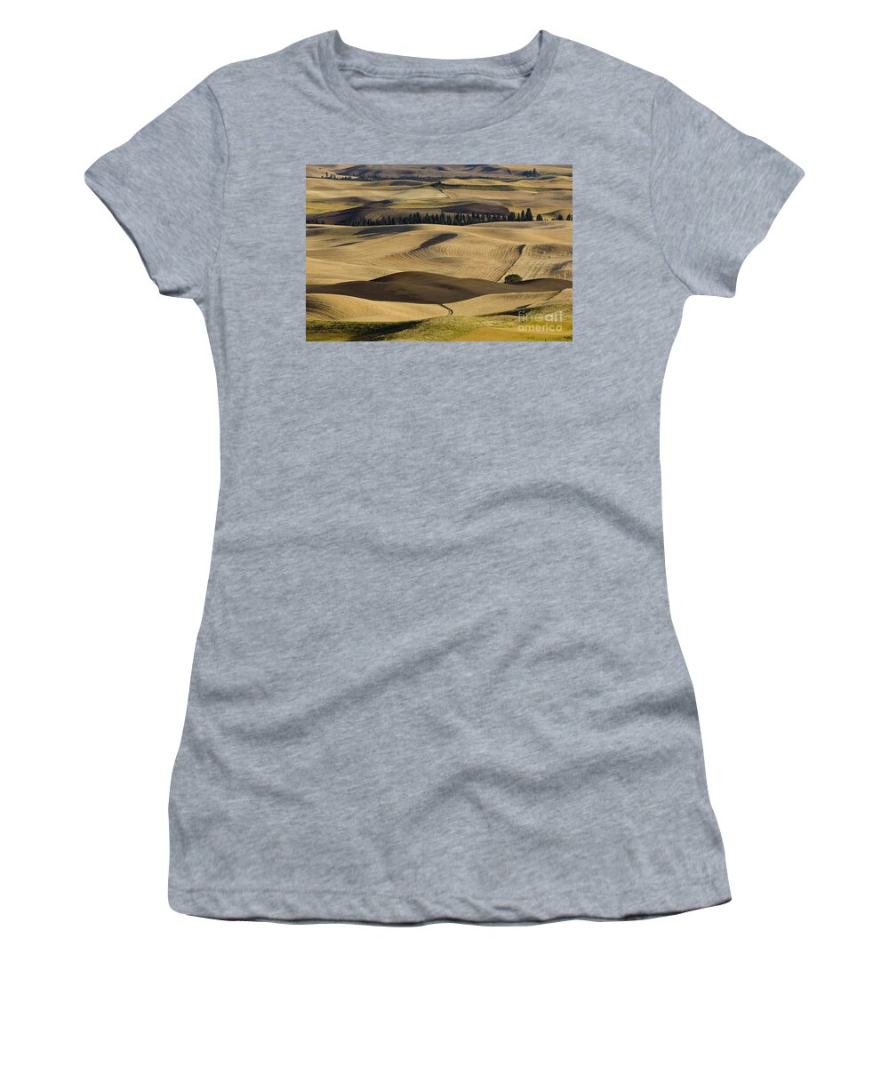 Field Women's T-Shirt featuring the photograph Farm Fields by John Shaw