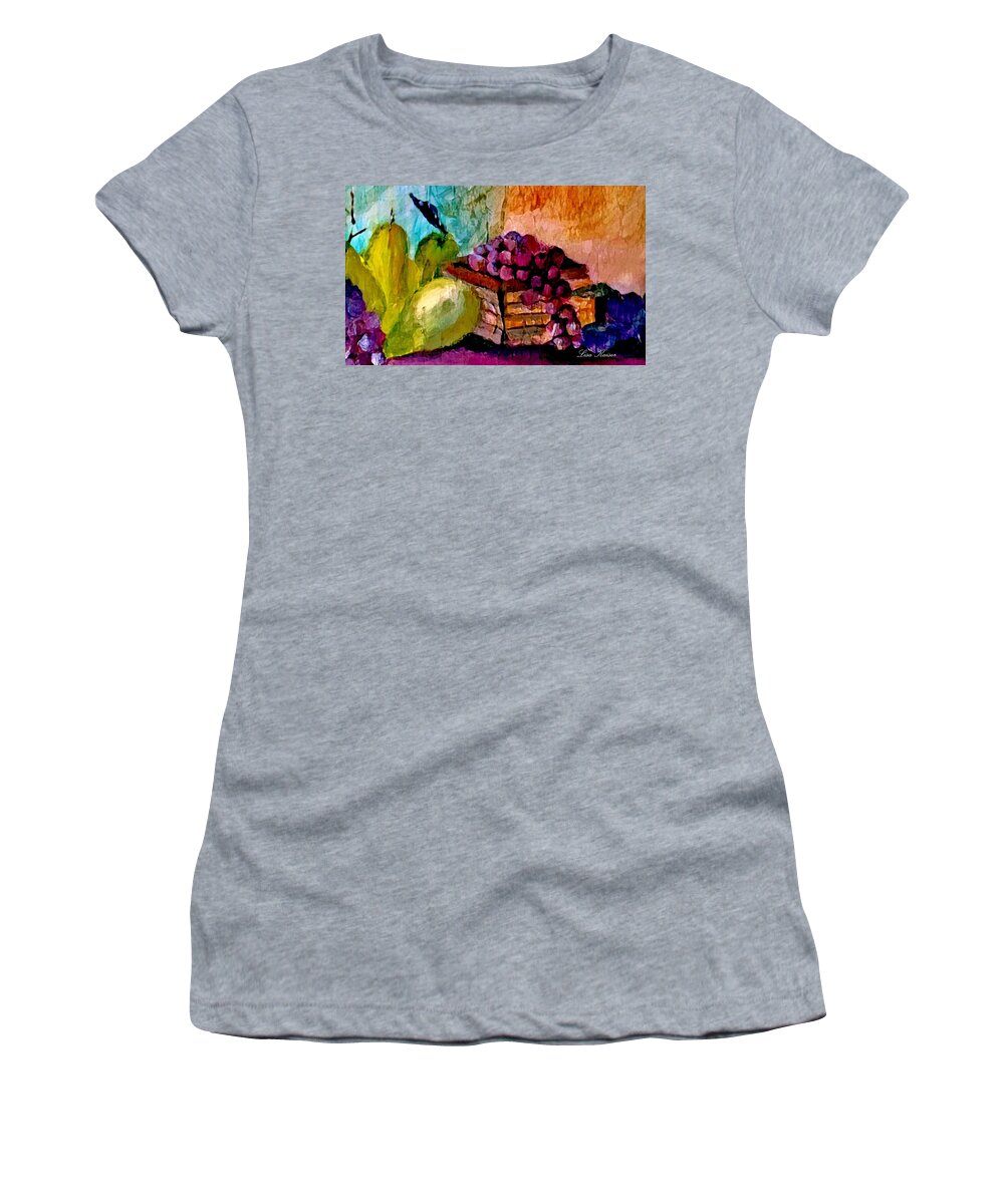 Fruit Women's T-Shirt featuring the painting Farmer's Market by Lisa Kaiser