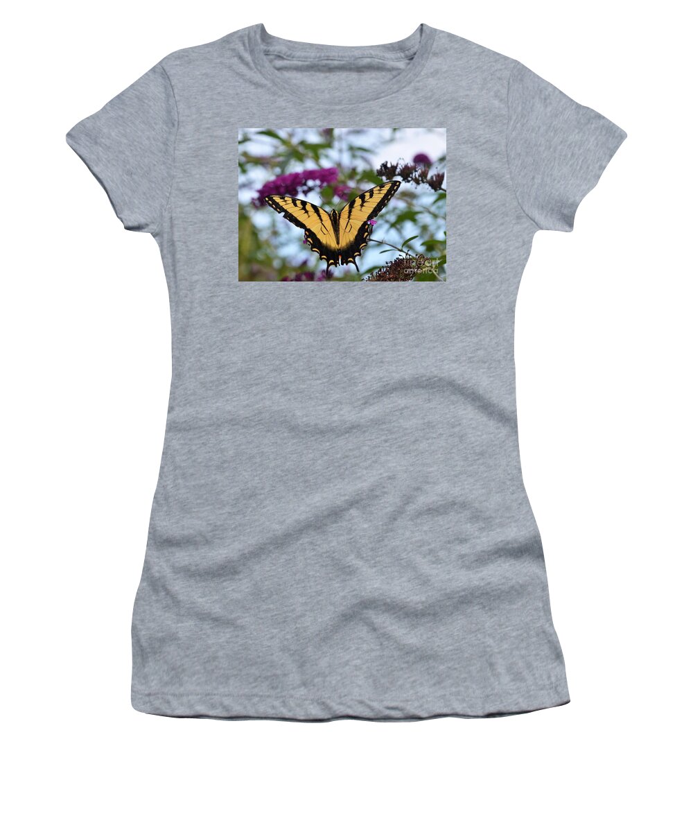 Butterfly Women's T-Shirt featuring the photograph Feeling Pretty II by Judy Wolinsky