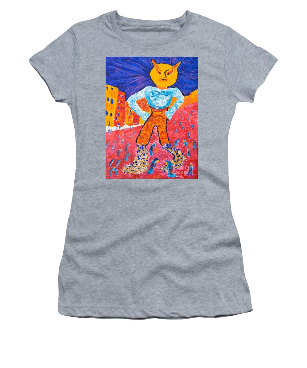 Jewish Art Women's T-Shirt featuring the painting Feet of Clay by Walt Brodis