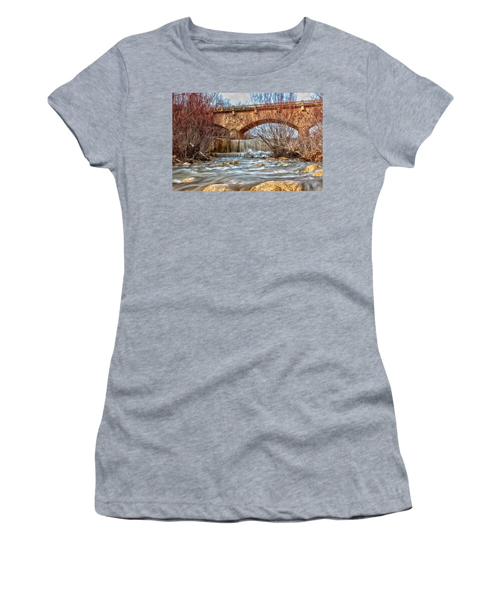 Greece Women's T-Shirt featuring the photograph Bridge in Greece by Mike Santis