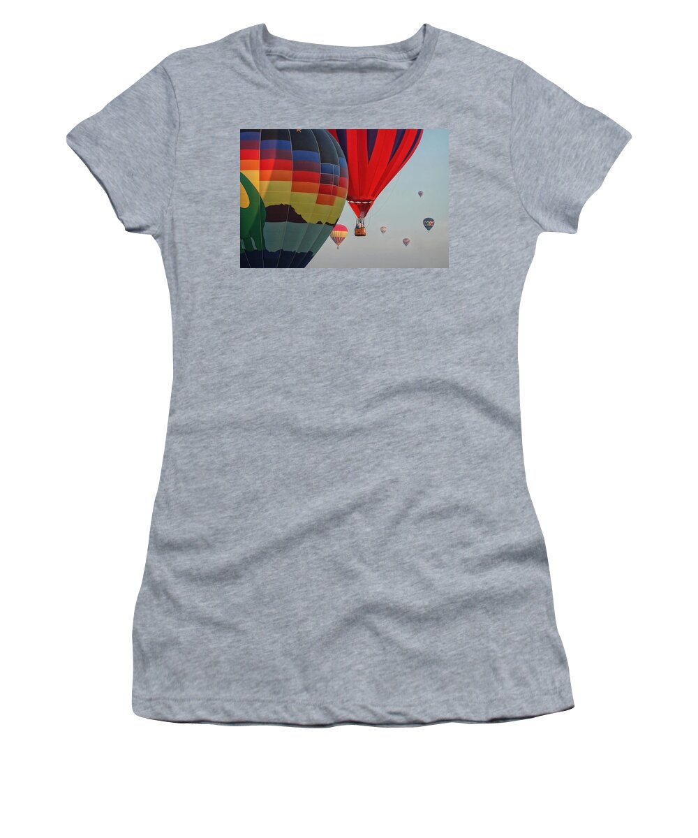 Balloon Women's T-Shirt featuring the photograph Festival Colors by Joe Ownbey