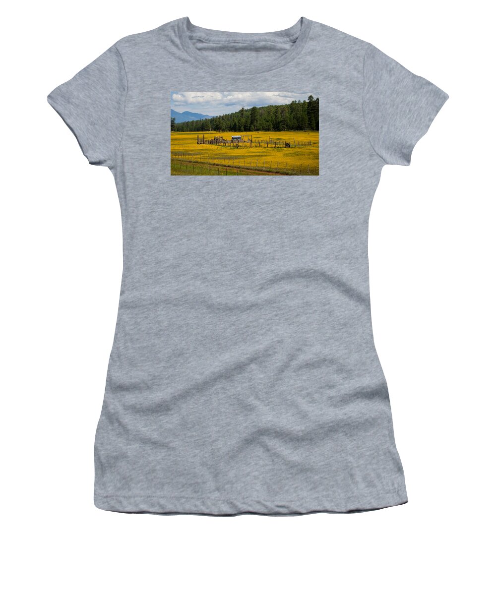 Field Women's T-Shirt featuring the photograph Field of Flowers by Will Wagner