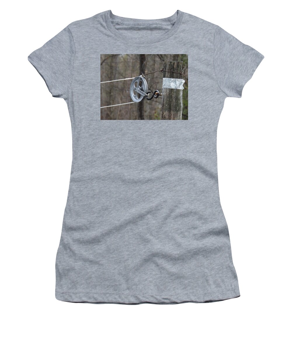 Dryer Women's T-Shirt featuring the photograph First Automatic Dryer by Brenda Brown
