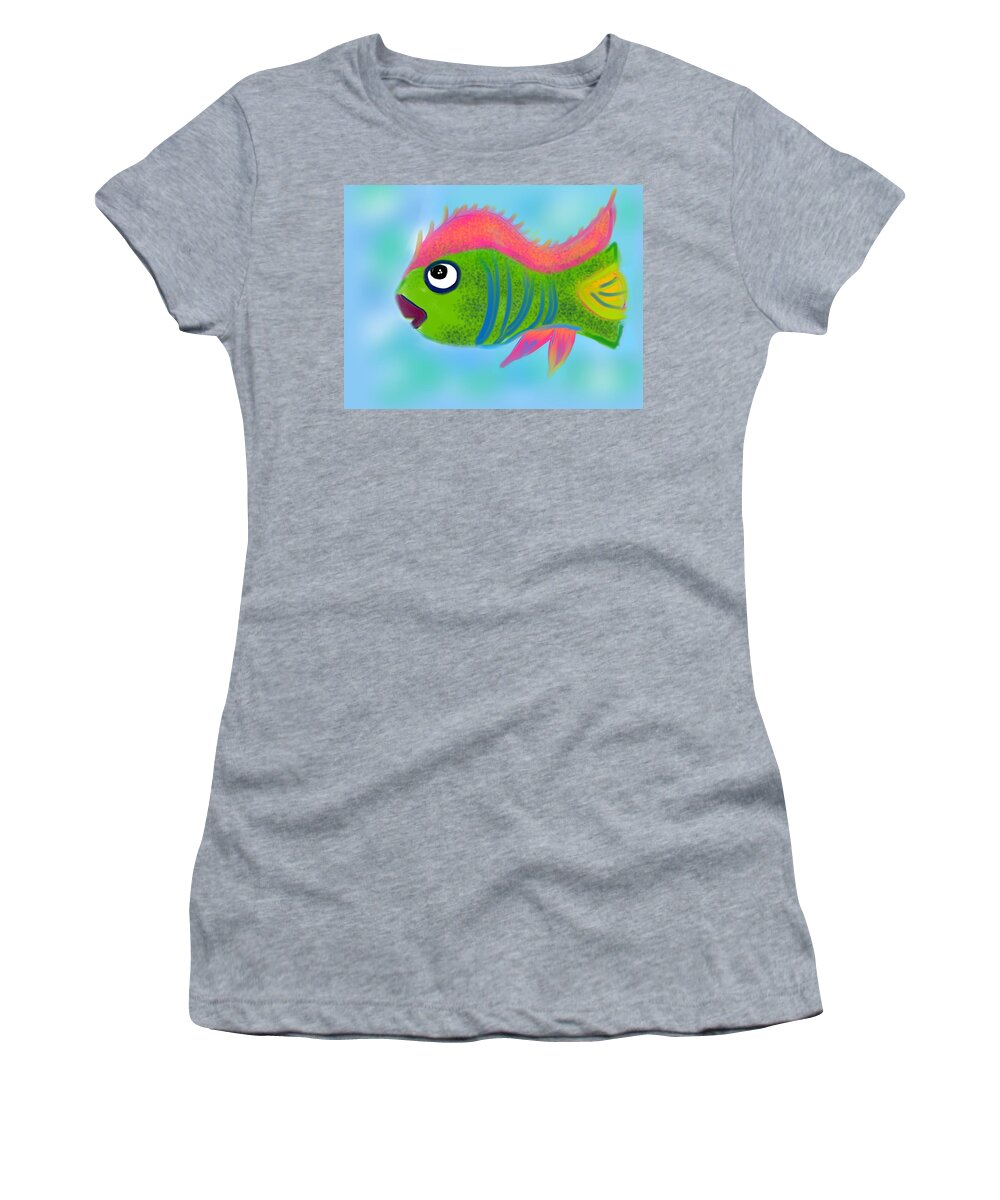 Fish Women's T-Shirt featuring the digital art Fish Wish by Christine Fournier