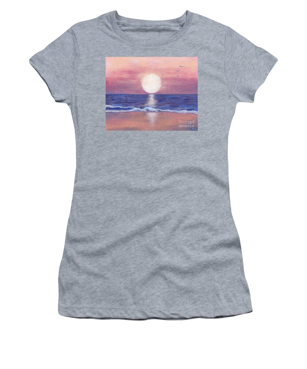 Flagler Beach Dream Women's T-Shirt featuring the painting Flagler Beach Dream by Roz Abellera