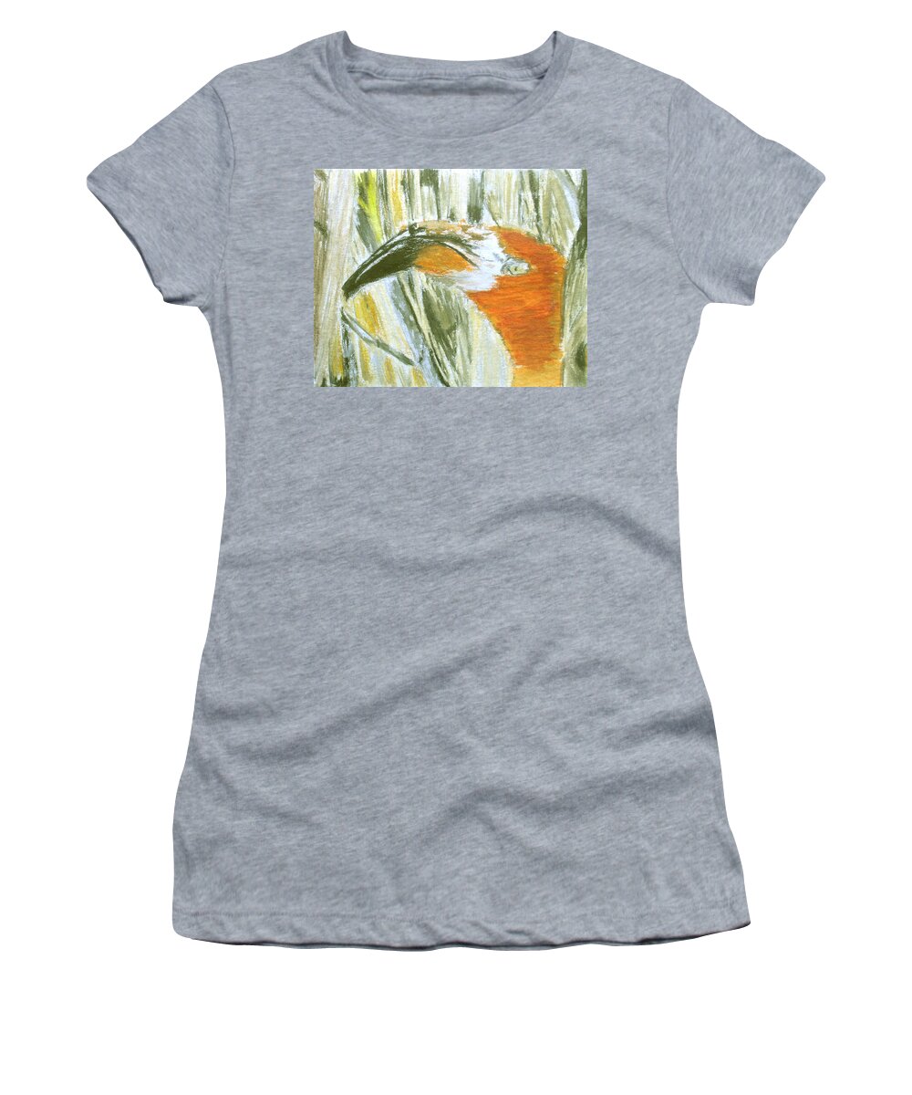 Flamingo Women's T-Shirt featuring the pastel Flamingo by Claudia Goodell