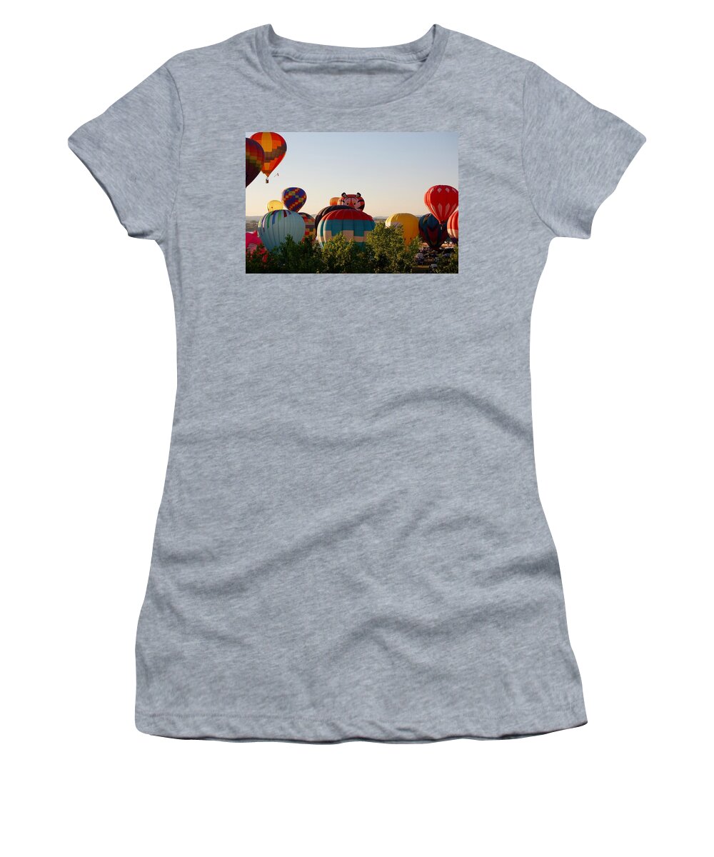 Hot Air Balloons Women's T-Shirt featuring the photograph Flight of the Tiger by Christopher James