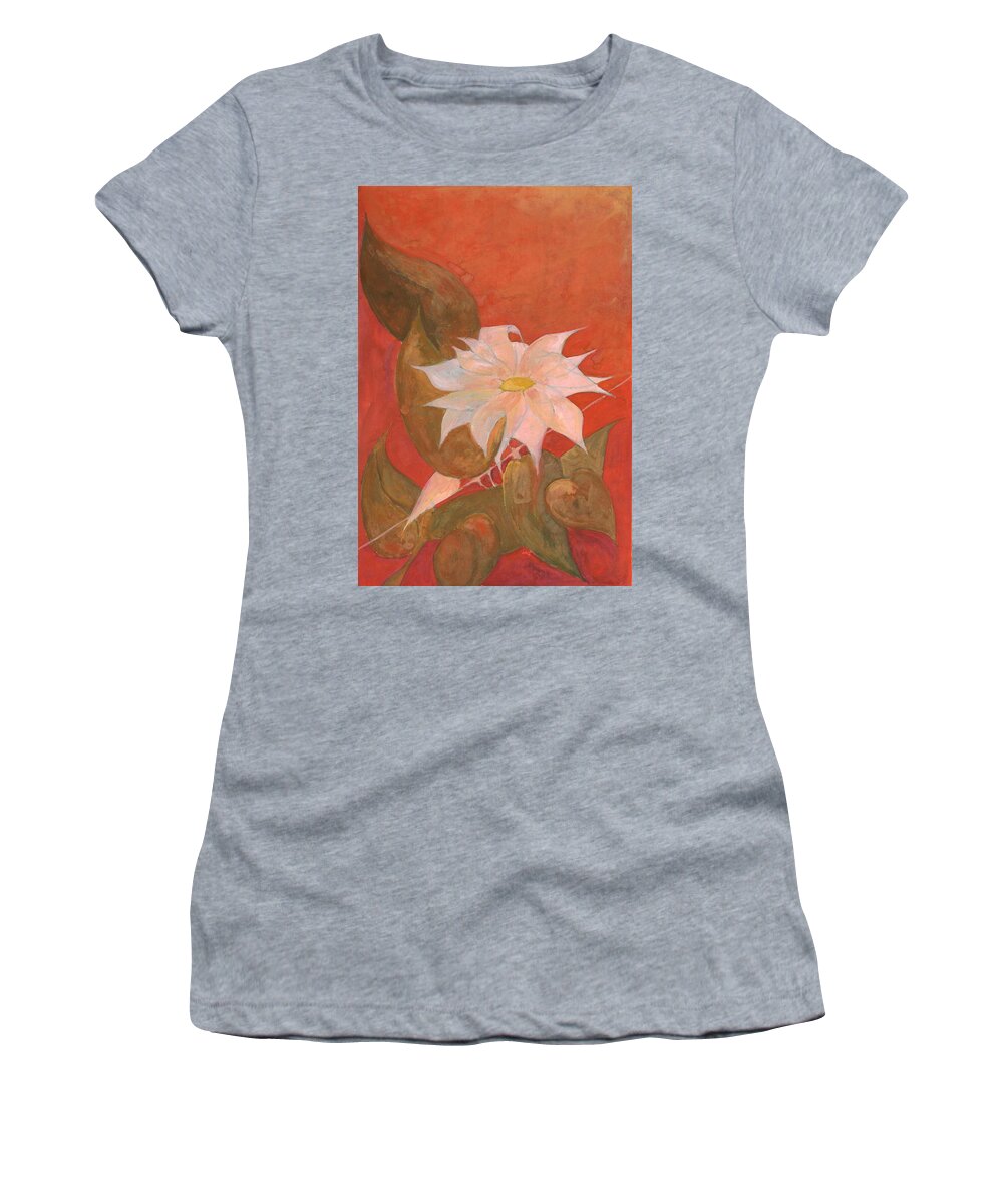 Colour Women's T-Shirt featuring the painting Flower 10 by Wojtek Kowalski