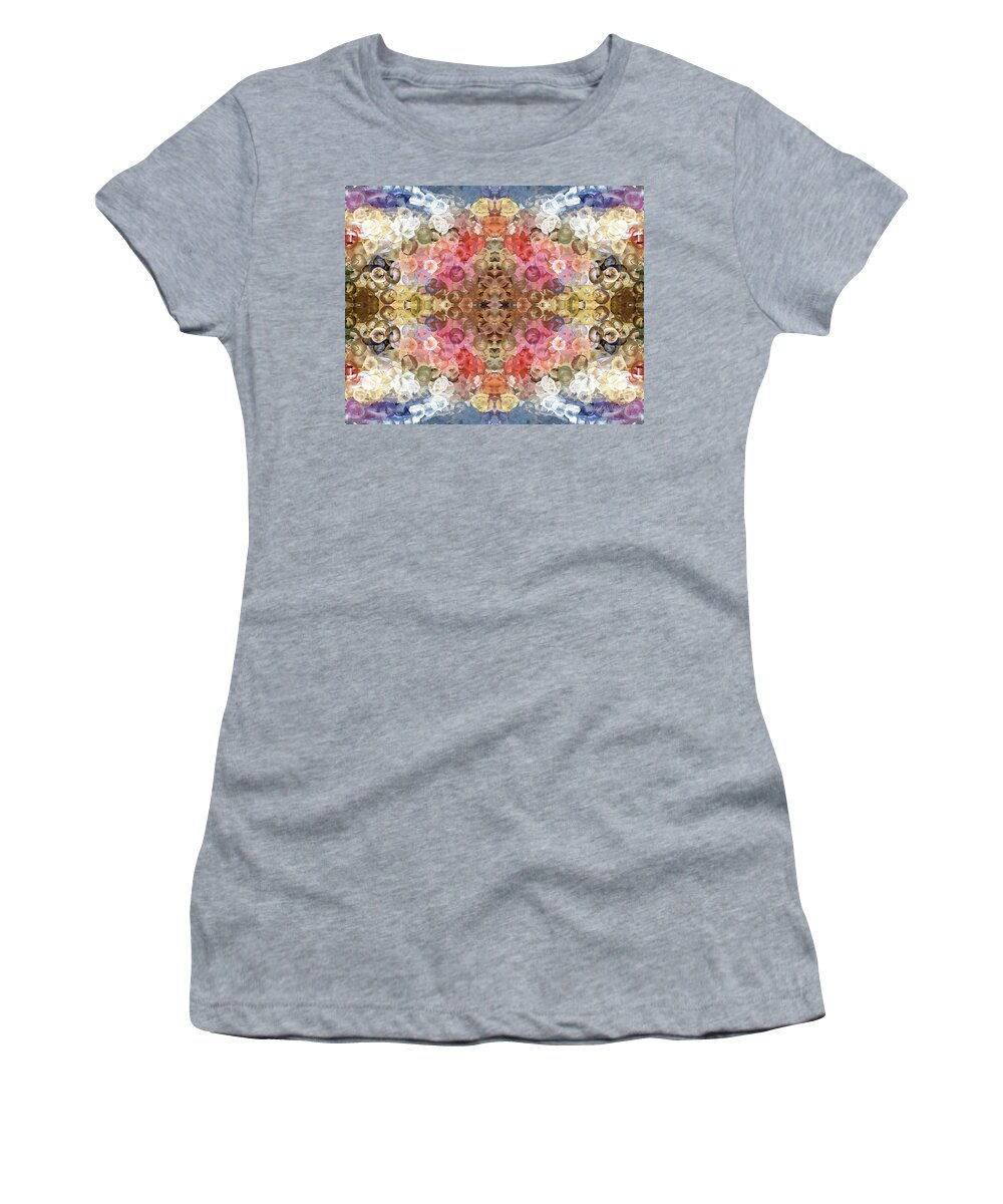 Abstract Women's T-Shirt featuring the painting Flowers for the Fish Nbr 1L by Will Barger