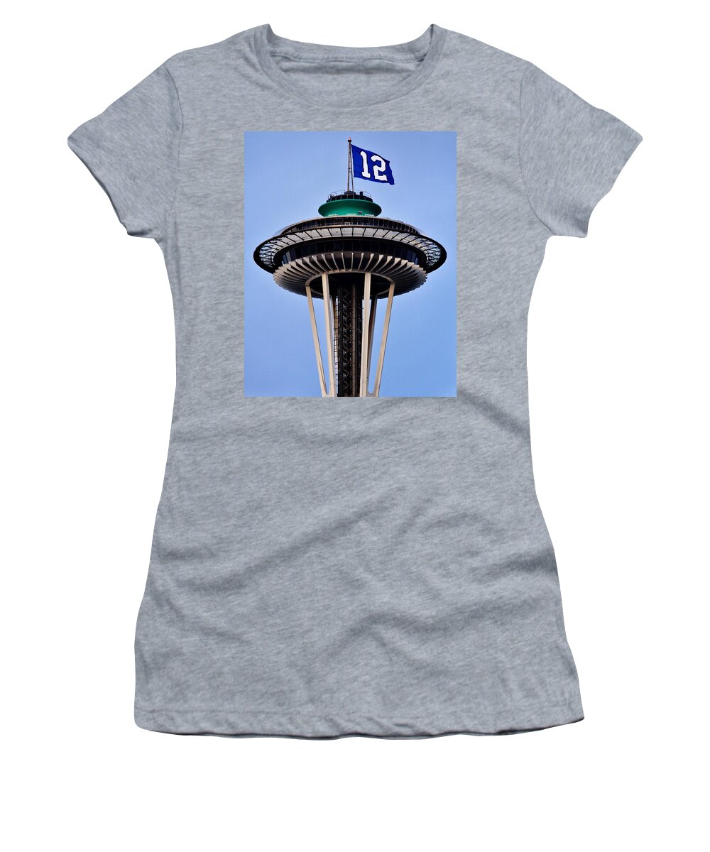 Seattle Women's T-Shirt featuring the photograph Fly It Proud by Benjamin Yeager