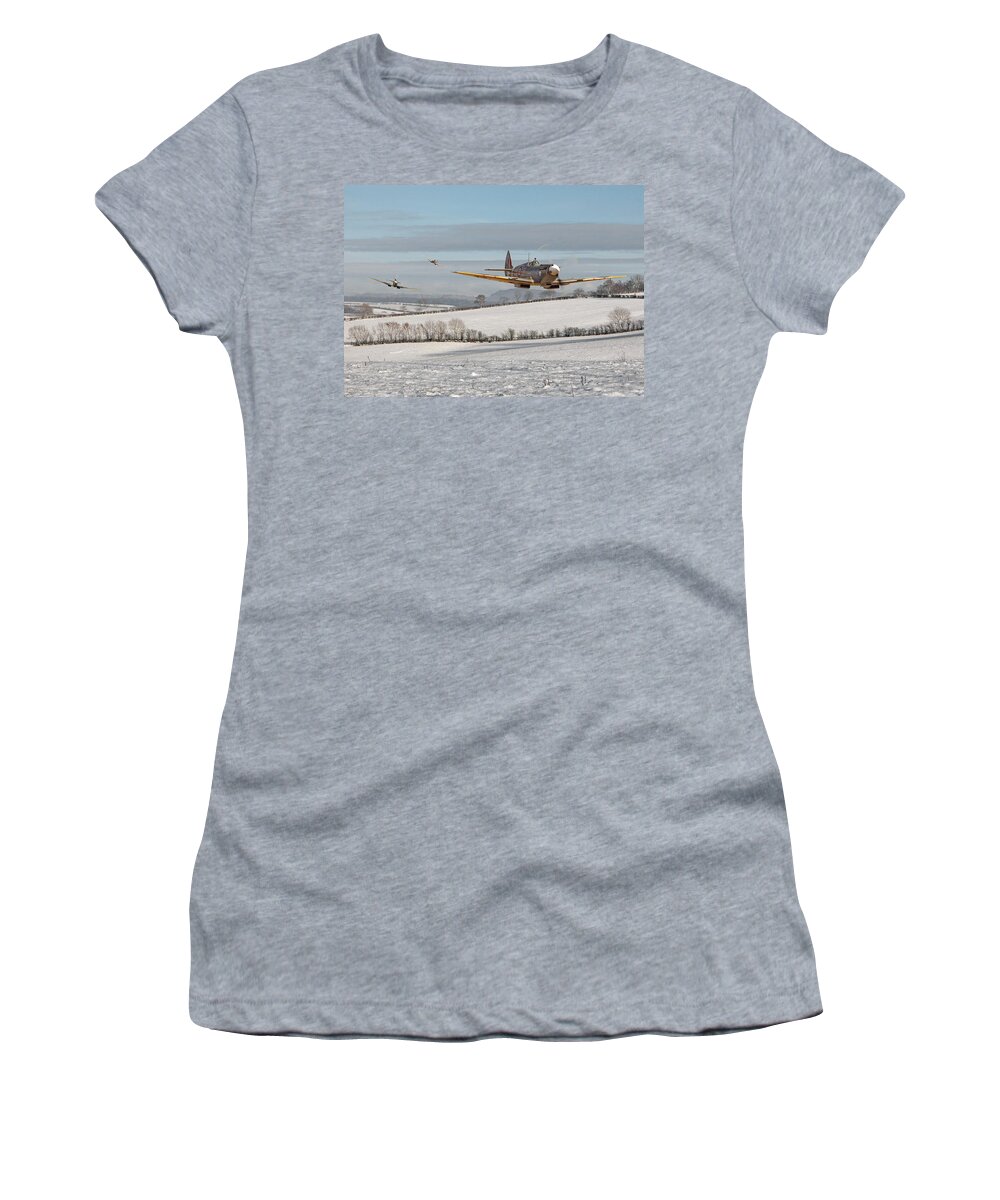 Aircraft Women's T-Shirt featuring the digital art Follow my Leader by Pat Speirs