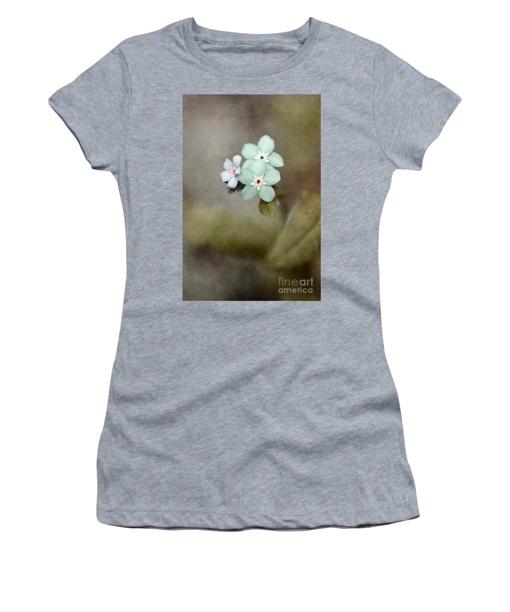 Flowers Women's T-Shirt featuring the photograph Forget Me Not 03 - s07bt07 by Variance Collections