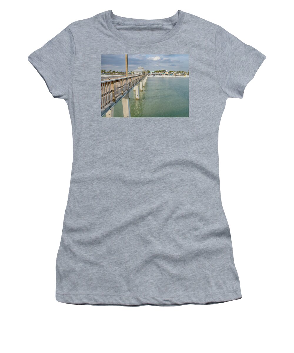 Pier Women's T-Shirt featuring the photograph Fort Myers Beach by Kim Hojnacki