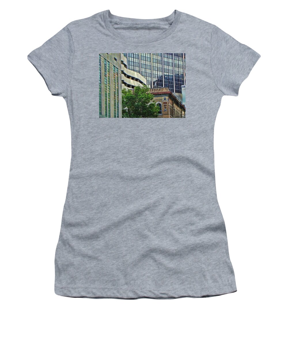 Fort Worth Women's T-Shirt featuring the photograph Fort Worth Old and New by Kathy Churchman