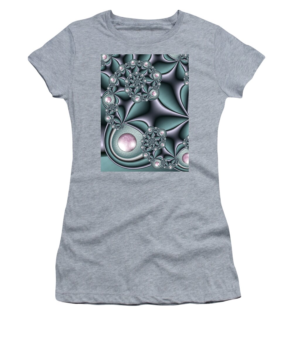 Fractal Women's T-Shirt featuring the digital art Fractal Jewellery by Gabiw Art