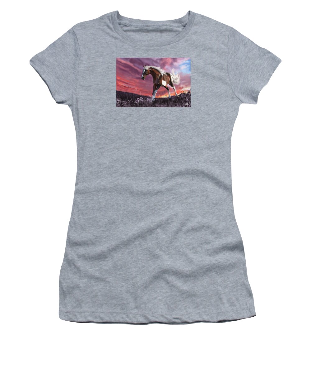 Pinto Women's T-Shirt featuring the digital art Free Your Mind And The Rest Will Follow by Kate Black