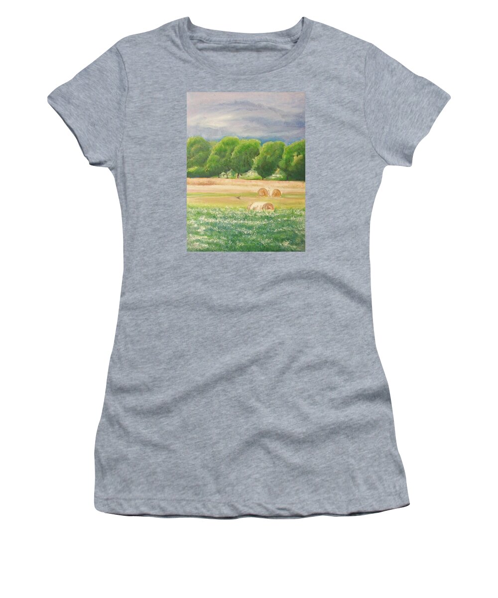 Landscape Women's T-Shirt featuring the painting Freedom by Jane See