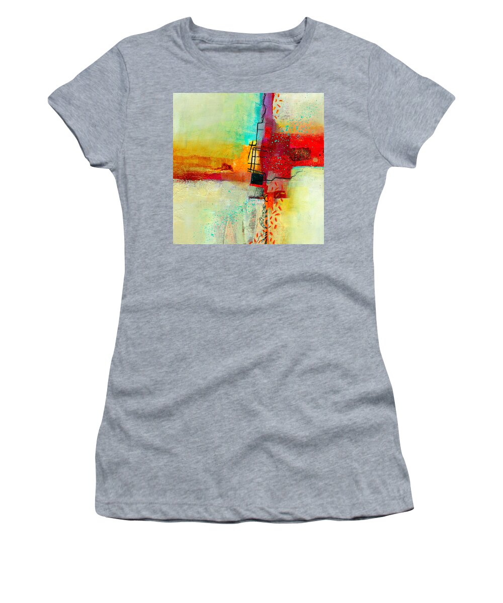 #faatoppicks Women's T-Shirt featuring the painting Fresh Paint #2 by Jane Davies