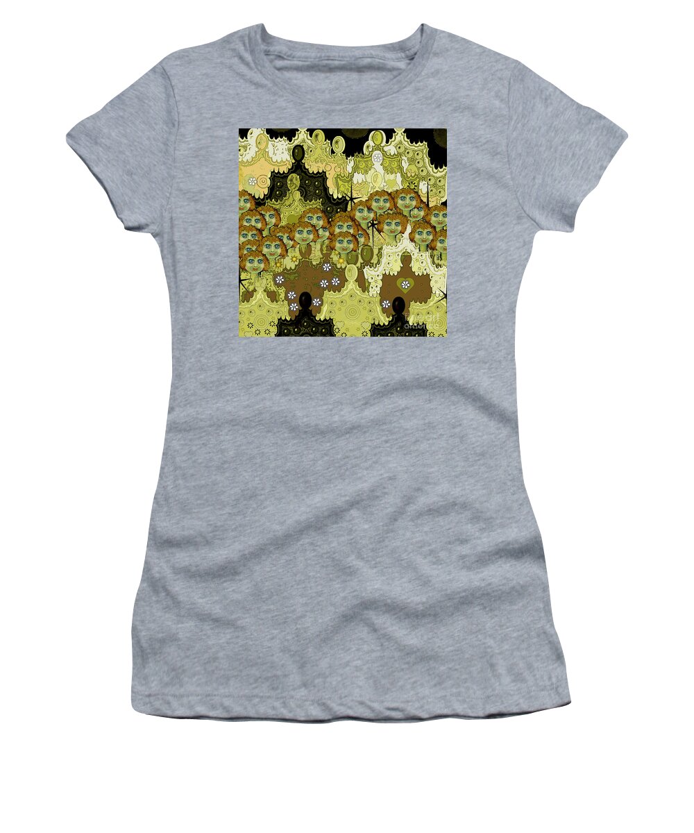 Crown Women's T-Shirt featuring the digital art From a Ruin of Crowns by Carol Jacobs