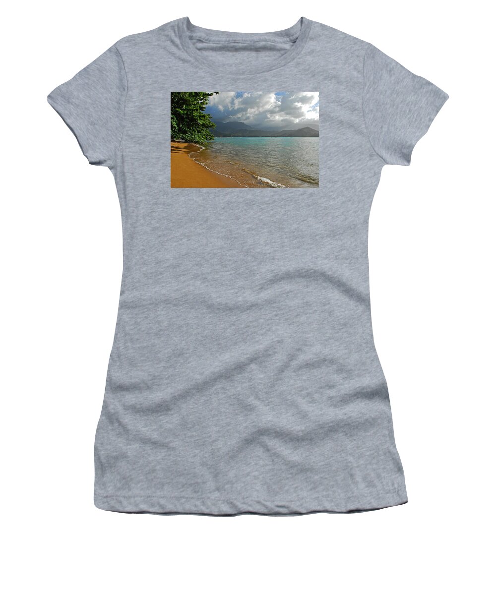 Hanalei Women's T-Shirt featuring the photograph From Princeville to Hanalei by Lynn Bauer