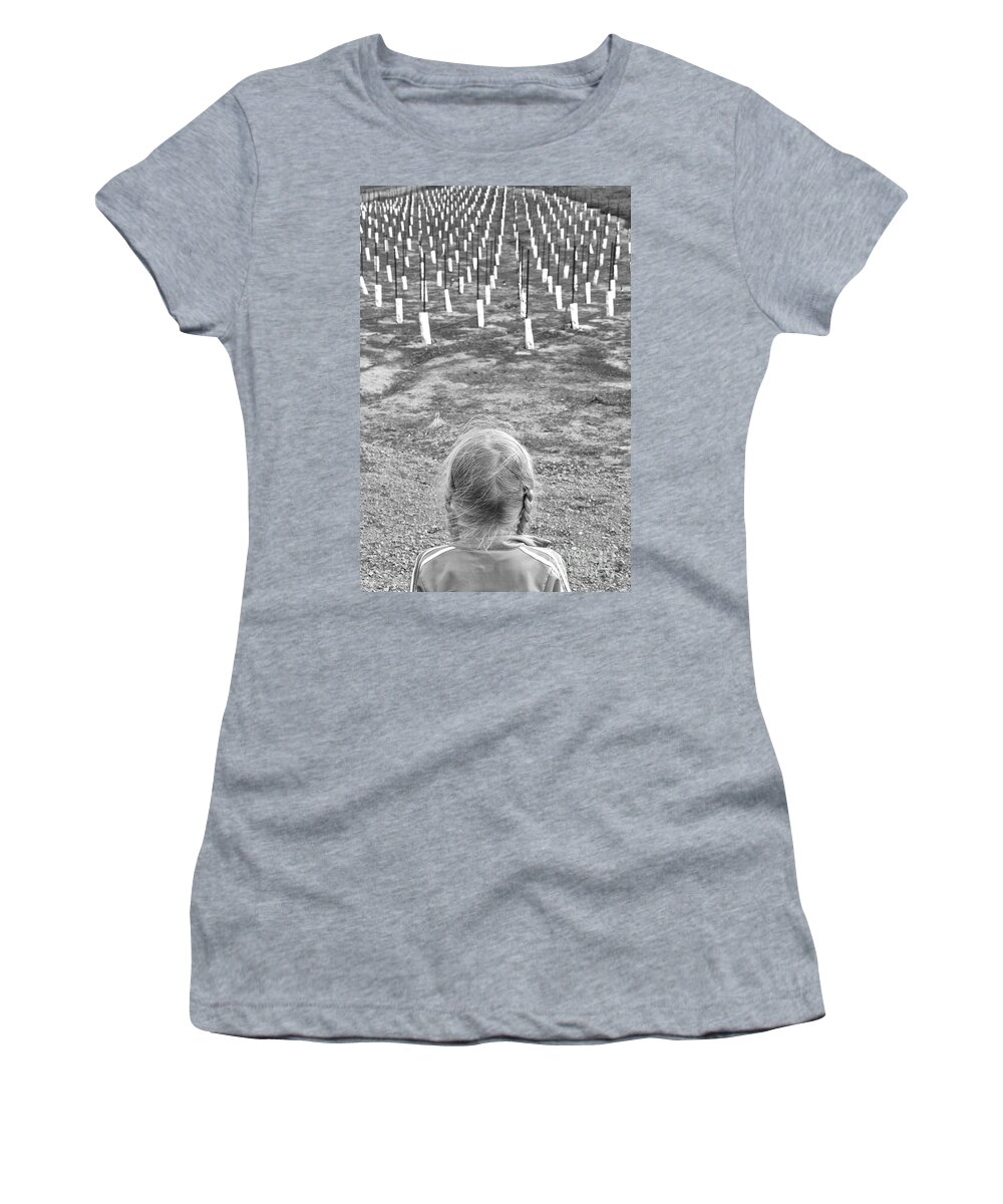 Girl In Winery Women's T-Shirt featuring the photograph Future Vintner by Suzanne Oesterling