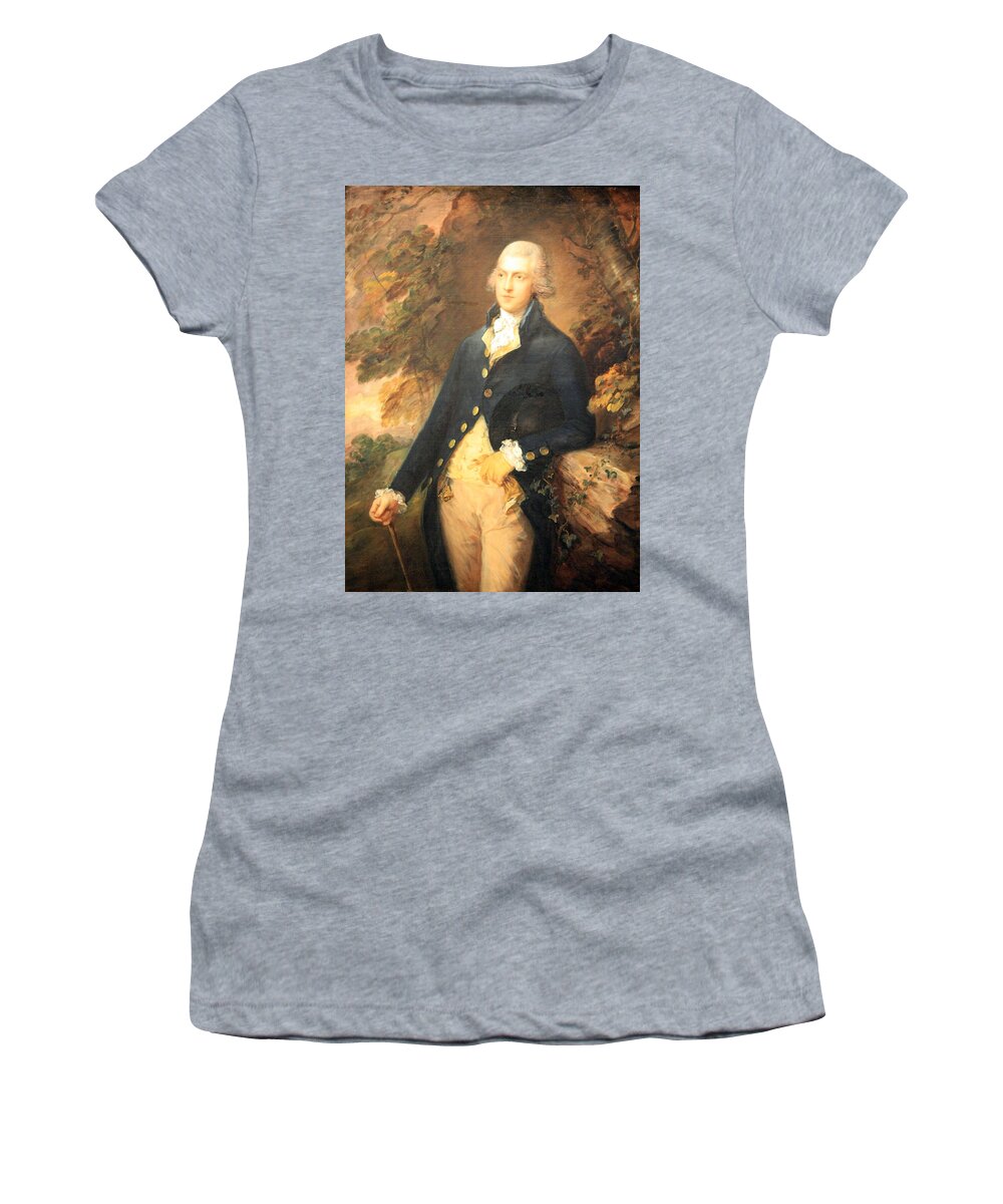 Francis Basset Women's T-Shirt featuring the photograph Gainsborough's Francis Bassat -- Lord De Dunstanville by Cora Wandel