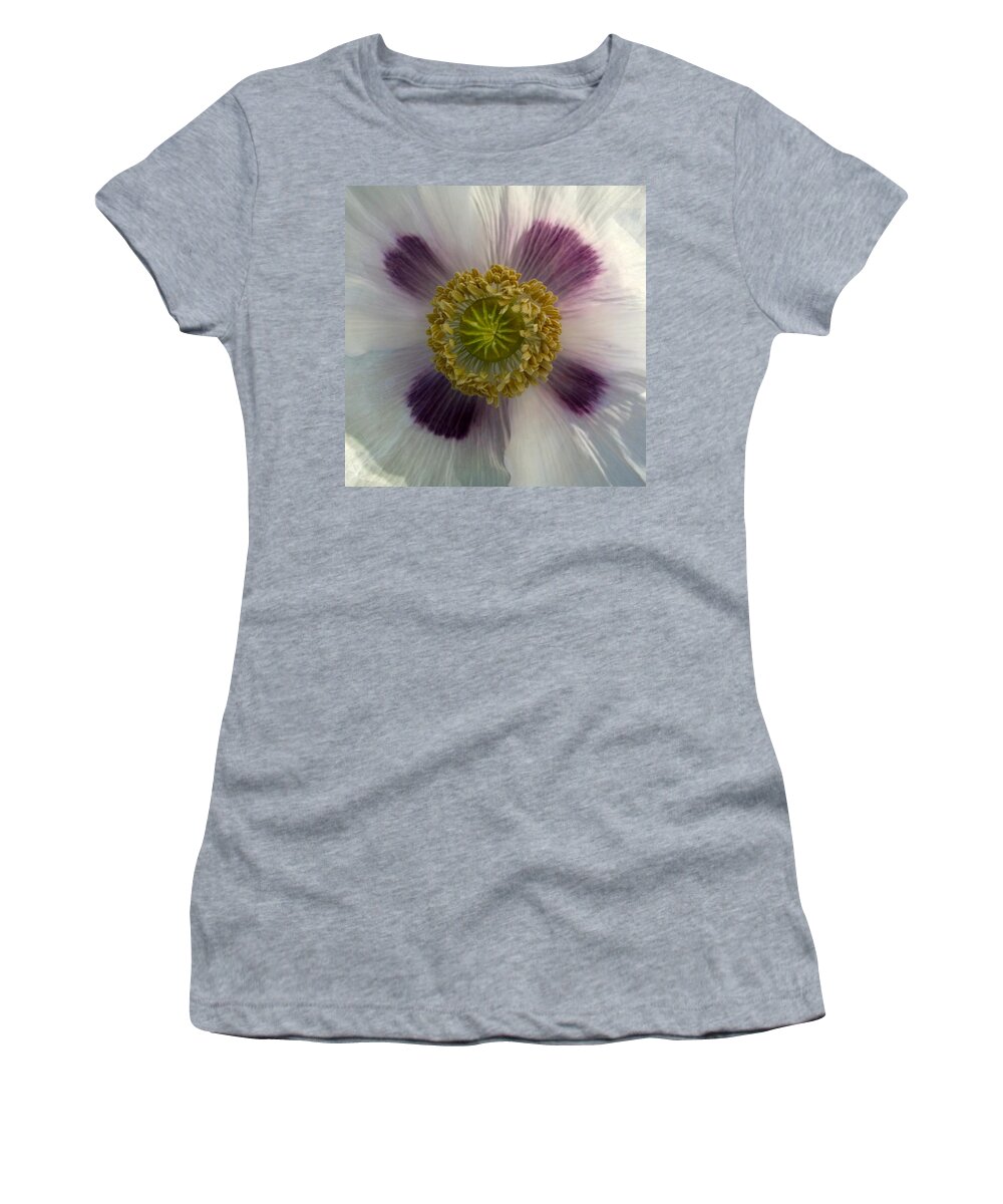 Poppy Women's T-Shirt featuring the photograph Garden Poppy by Cara Frafjord
