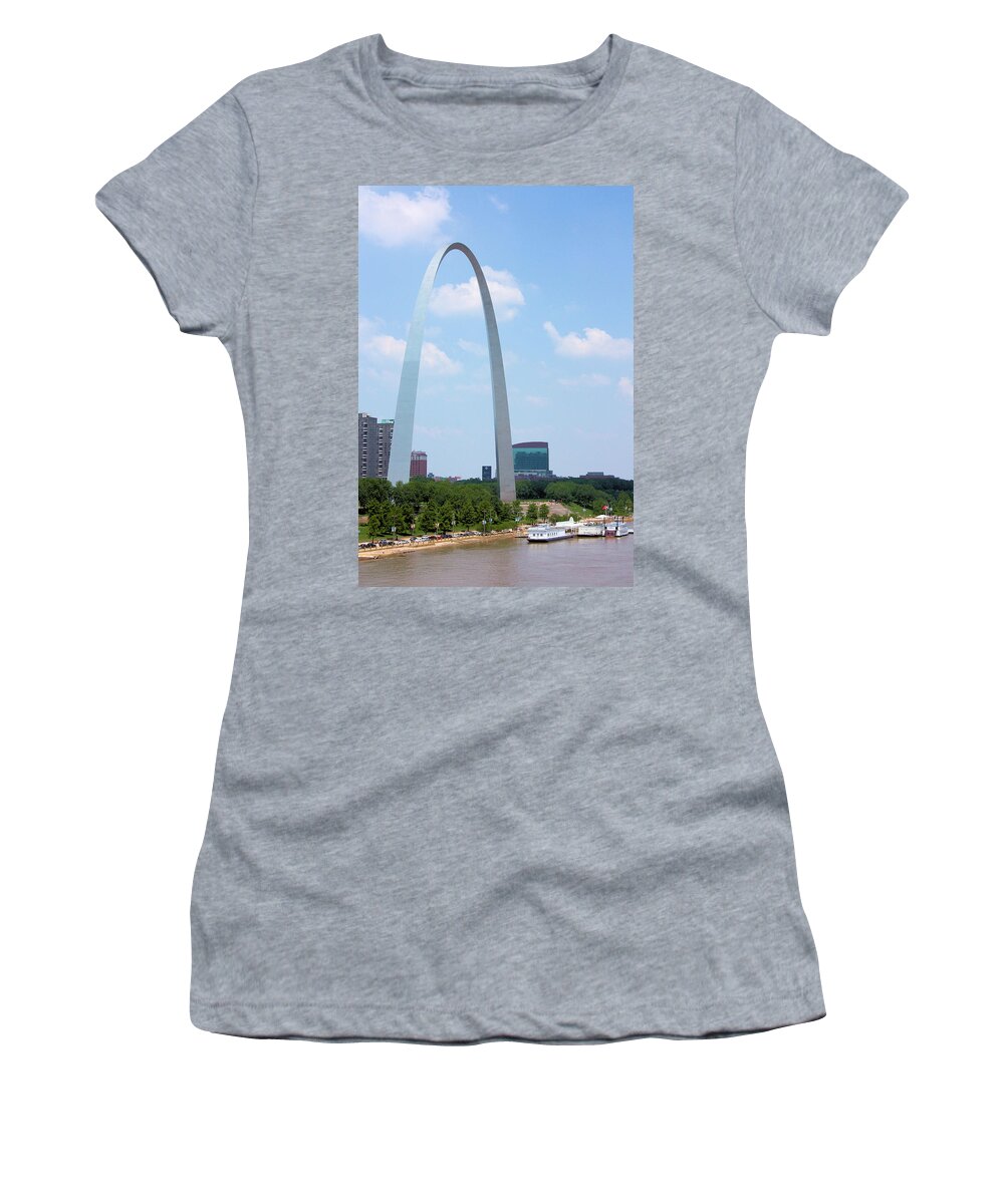 Saint Louis Women's T-Shirt featuring the photograph Gateway to the West by Kristin Elmquist