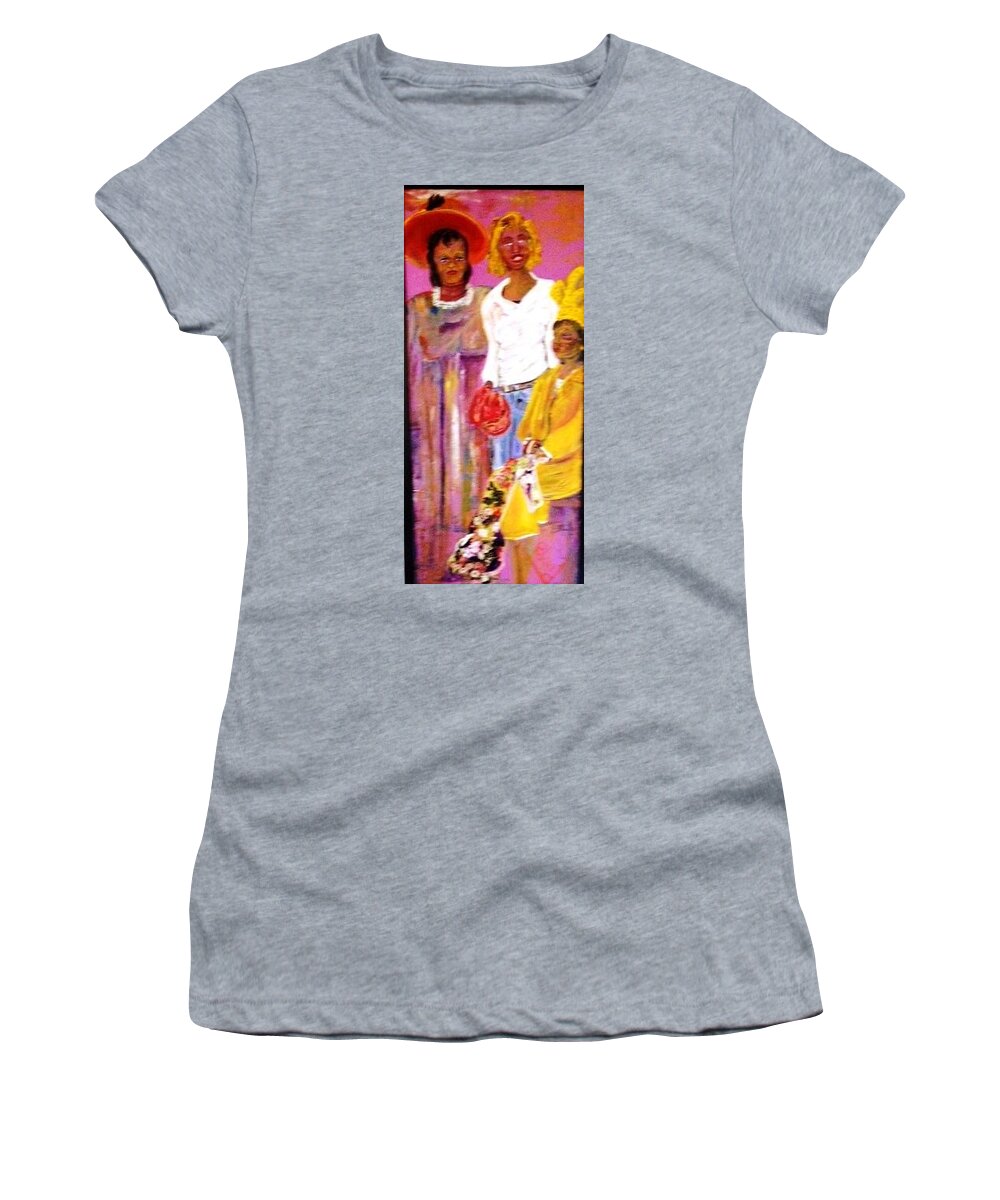 Family Women's T-Shirt featuring the painting Generations by Peggy Blood