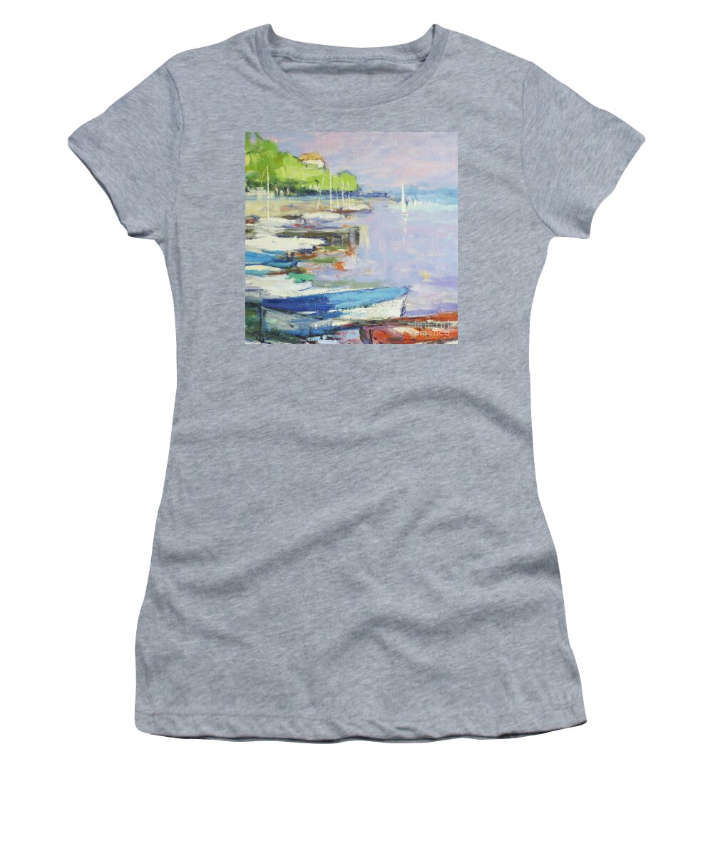 Fresia Women's T-Shirt featuring the painting Getting a Rush by Jerry Fresia