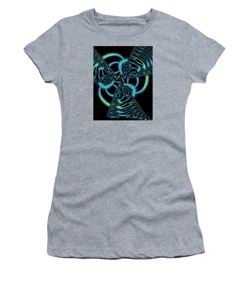 Abstract Women's T-Shirt featuring the digital art Gingezel 1 The Limit by Judi Suni Hall