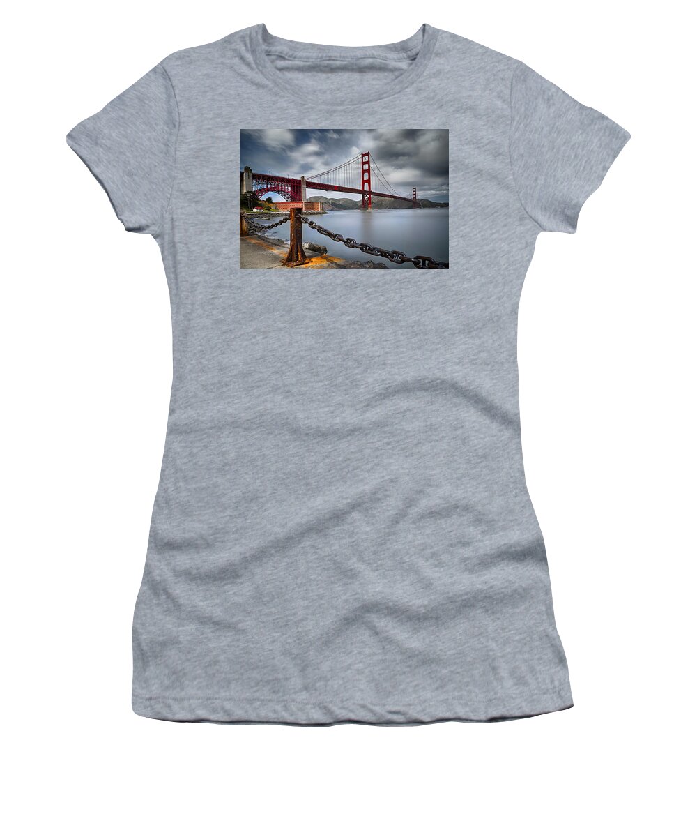 California Women's T-Shirt featuring the photograph Golden Gate Bridge by Eduard Moldoveanu