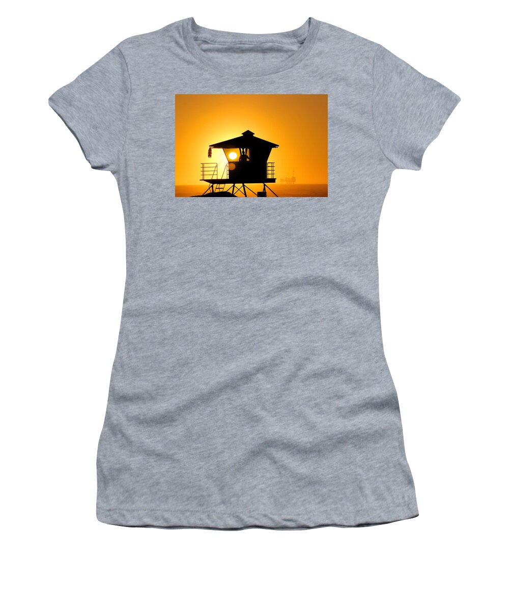 Sunset Women's T-Shirt featuring the photograph Golden Hour by Tammy Espino