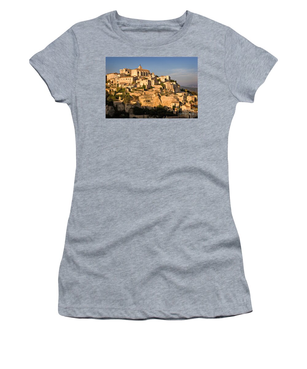 Travel Women's T-Shirt featuring the photograph Gordes by Louise Heusinkveld